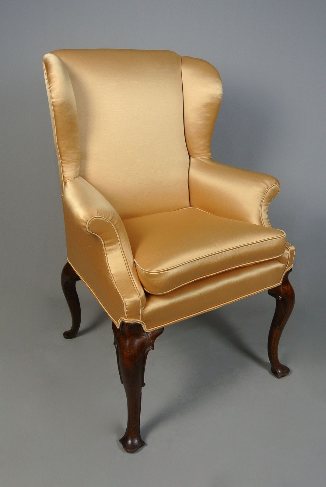Wonderful Queen Anne Design Walnut Wing Armchair C. 1880 photo for sale