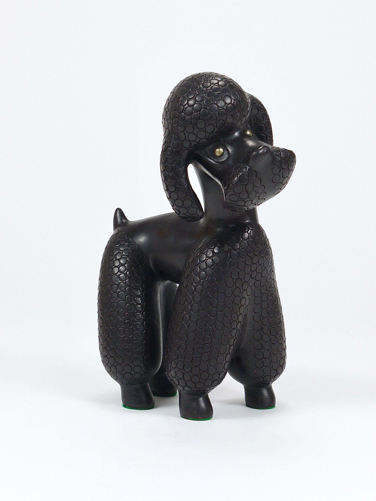 Charming Dog Poodle Sculpture Figurine By Leopold Anzengruber, Austria, 1950s photo Art