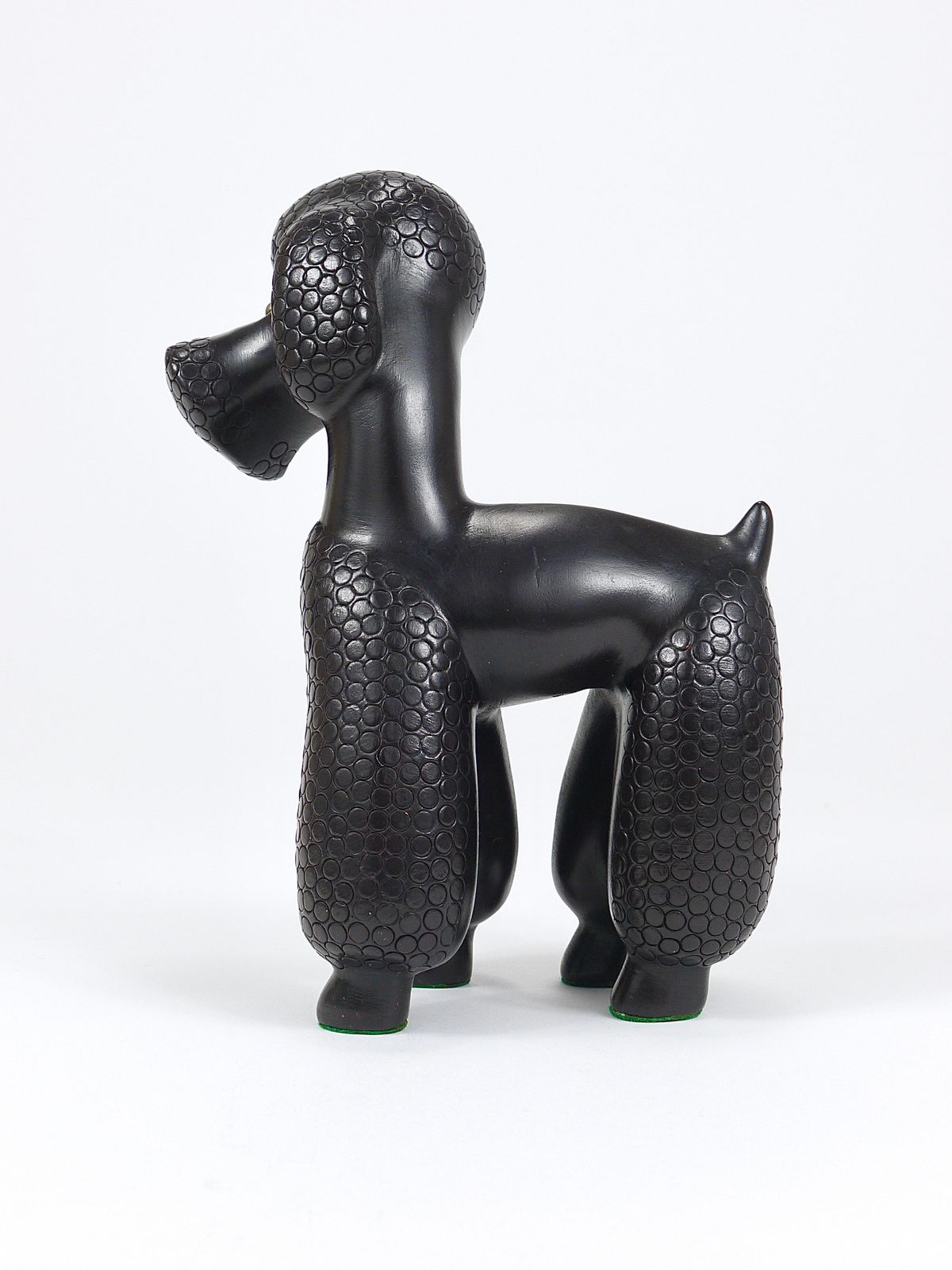 Charming Dog Poodle Sculpture Figurine By Leopold Anzengruber, Austria, 1950s photo vinterior