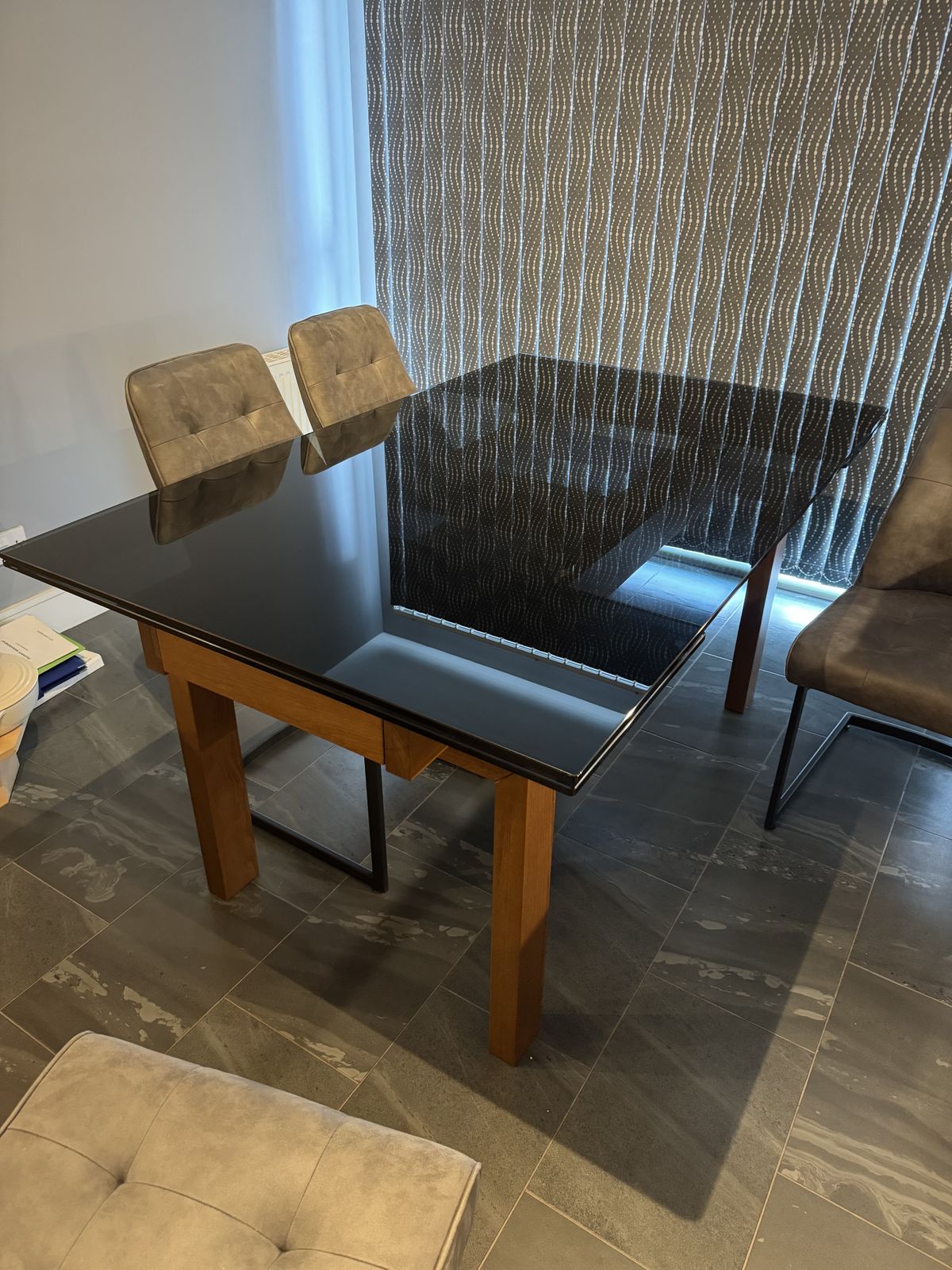 Calligaris Glass Extending Dining Table photo Furniture