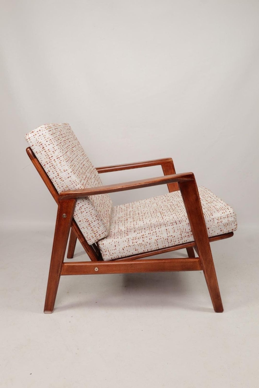 Scandinavian Vintage Armchair Bouclè Cushions Dottin Mid Century Design photo Furniture
