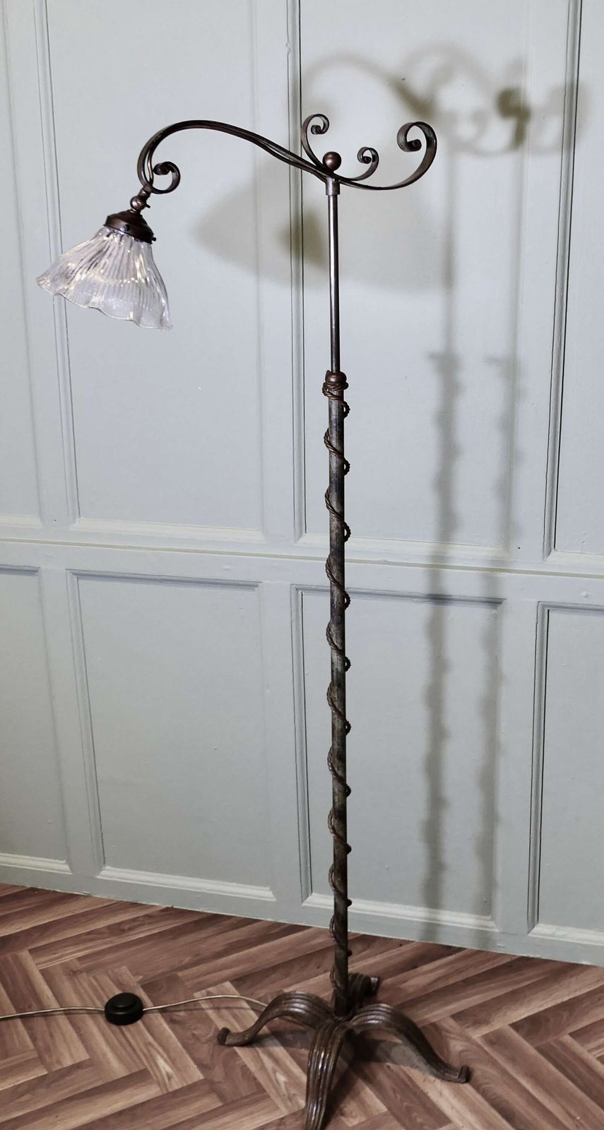 Very Unusual Arts And Crafts Telescopic Floor Lamp photo furniture