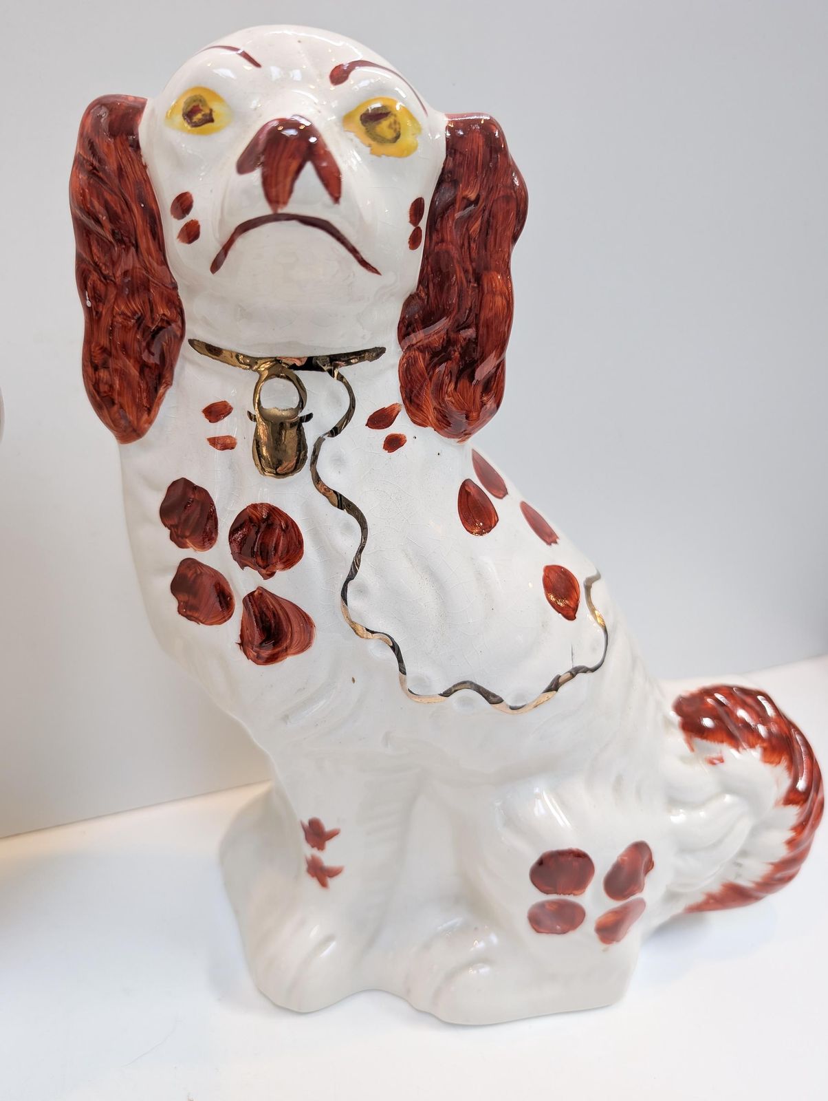 Pair Of Vintage Arthur Wood Staffordshire Dogs. Sitting Brown Spaniels, Made In England. photo furniture