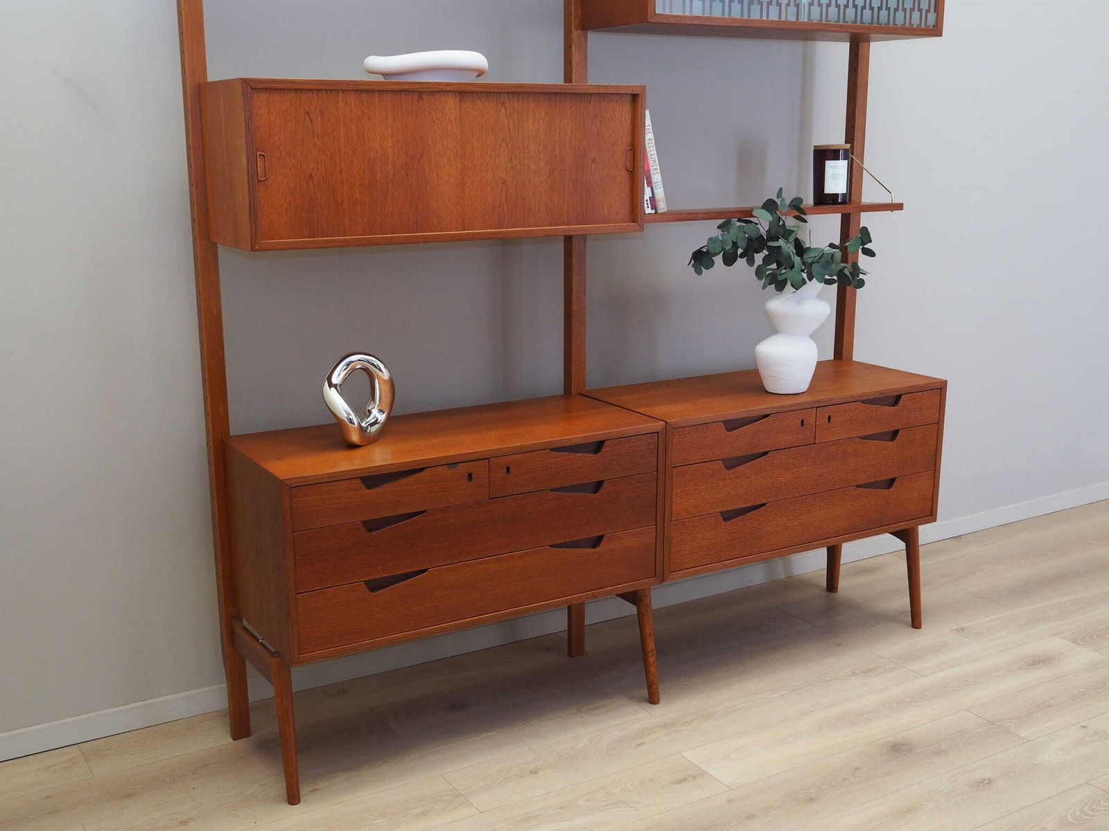 Teak Wall Unit, Norwegian Design, 1960s, Designer: Kjell Riise, Production: Brødrene Jåtog photo Furniture
