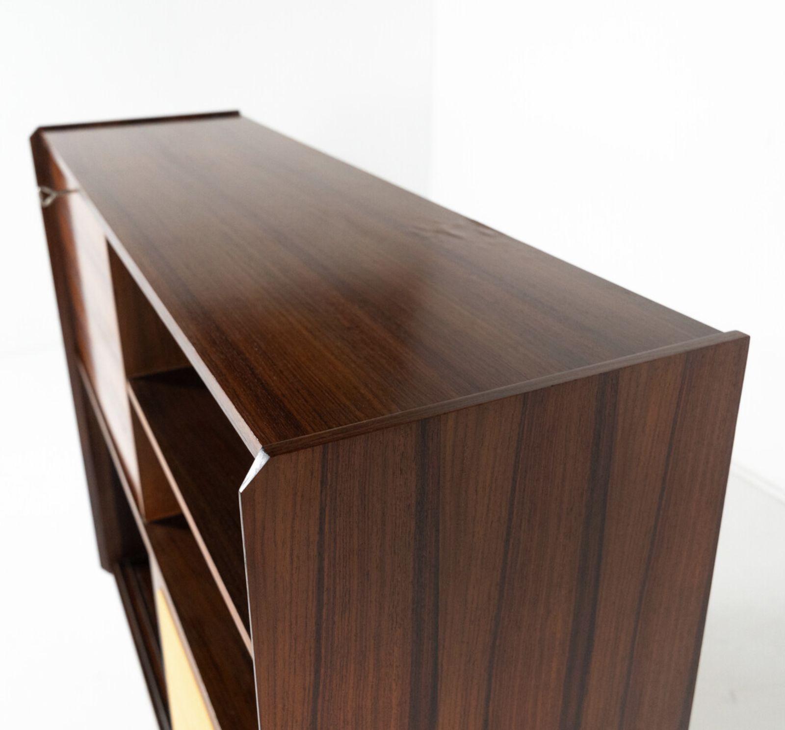 photo for sale Mid Century Modern Highboard, Wood And Wicker, Italy