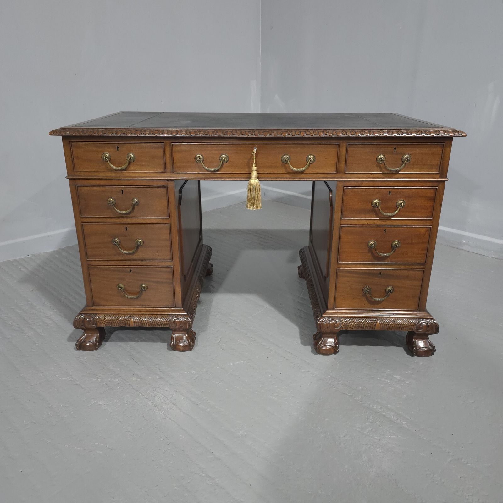 Fabulous Mahogany Pedestal Desk