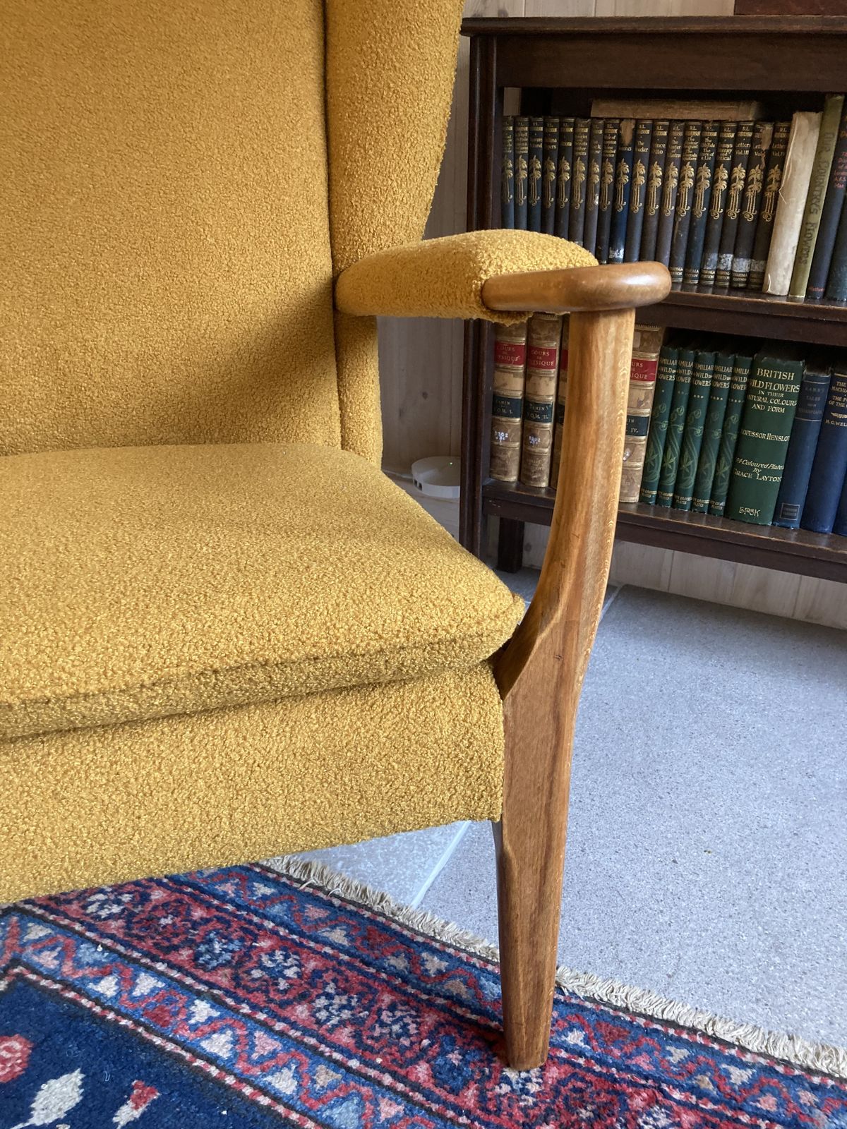Mustard Parker Knoll 734 Wing Armchair photo Furniture