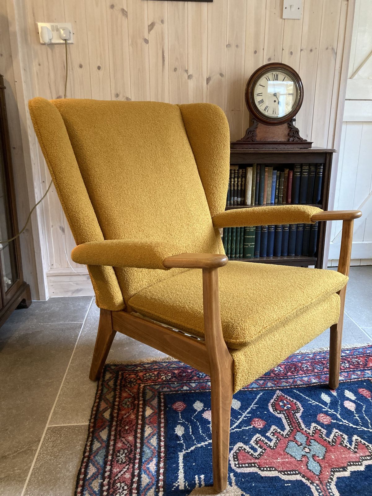 Mustard Parker Knoll 734 Wing Armchair photo 525.0