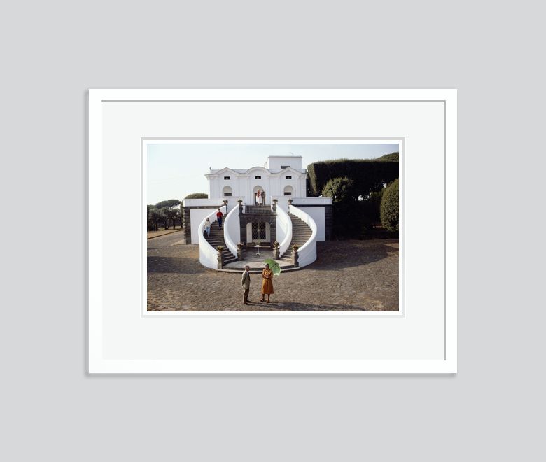 Slim Aarons 'Villa Olivella' Framed White photo furniture