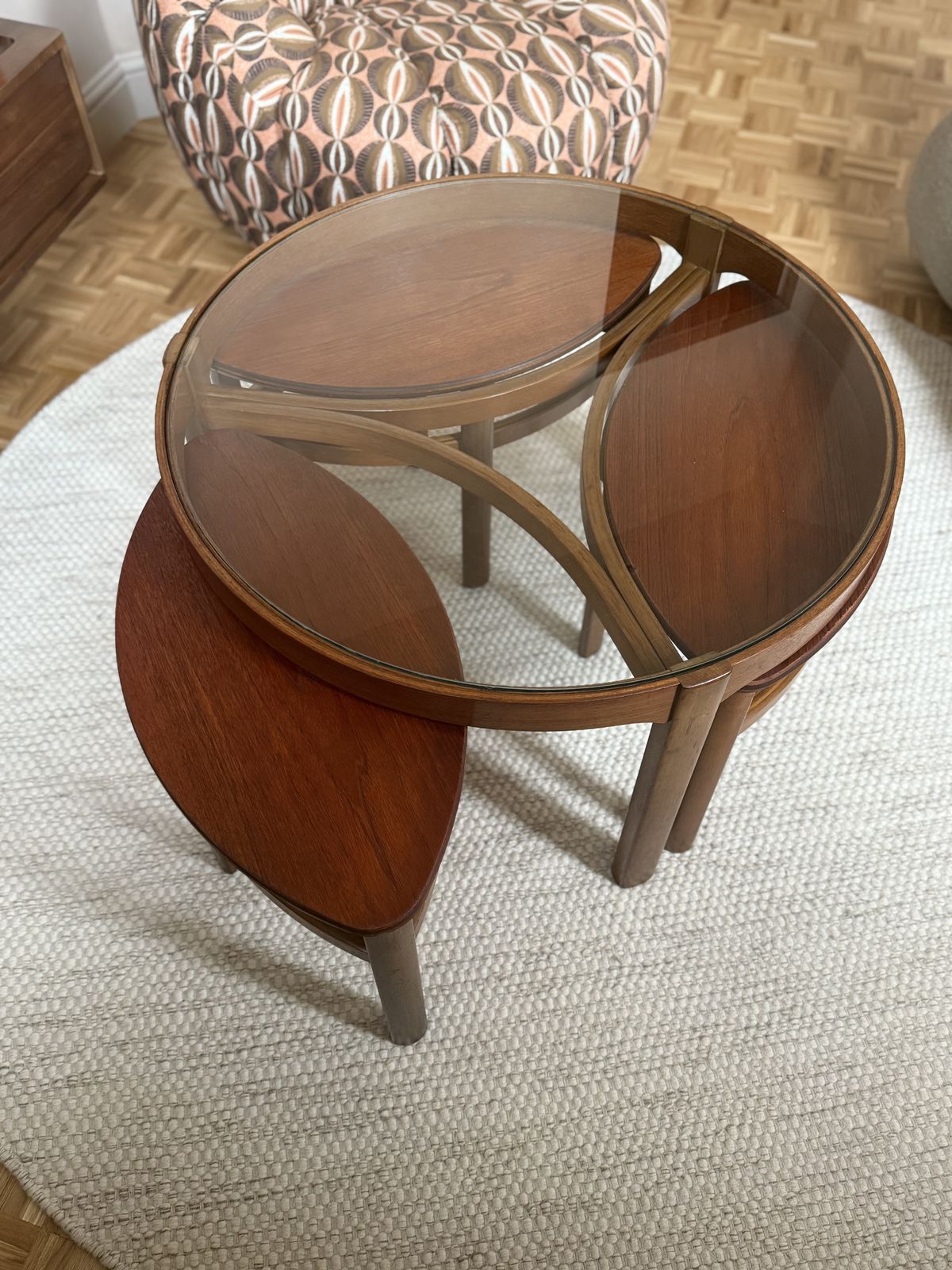 Mid Century Nathan Trinity Round Coffee Table