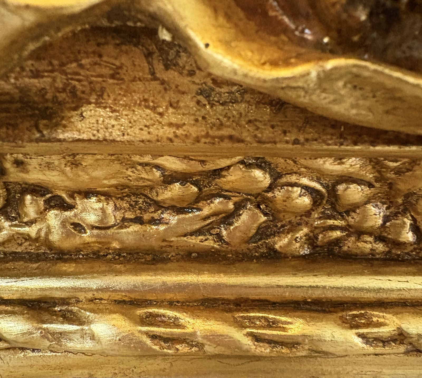 Outstanding Quality Antique Early 20th Century Carved Gilded Frame Wall Mirror photo for sale