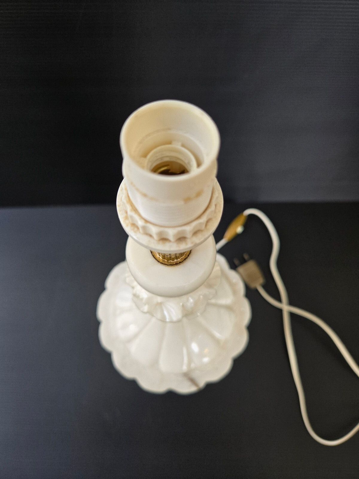 Stunning Vintage 1970s Alabaster Marble Table Lamp 70s Retro 70s photo 120.0