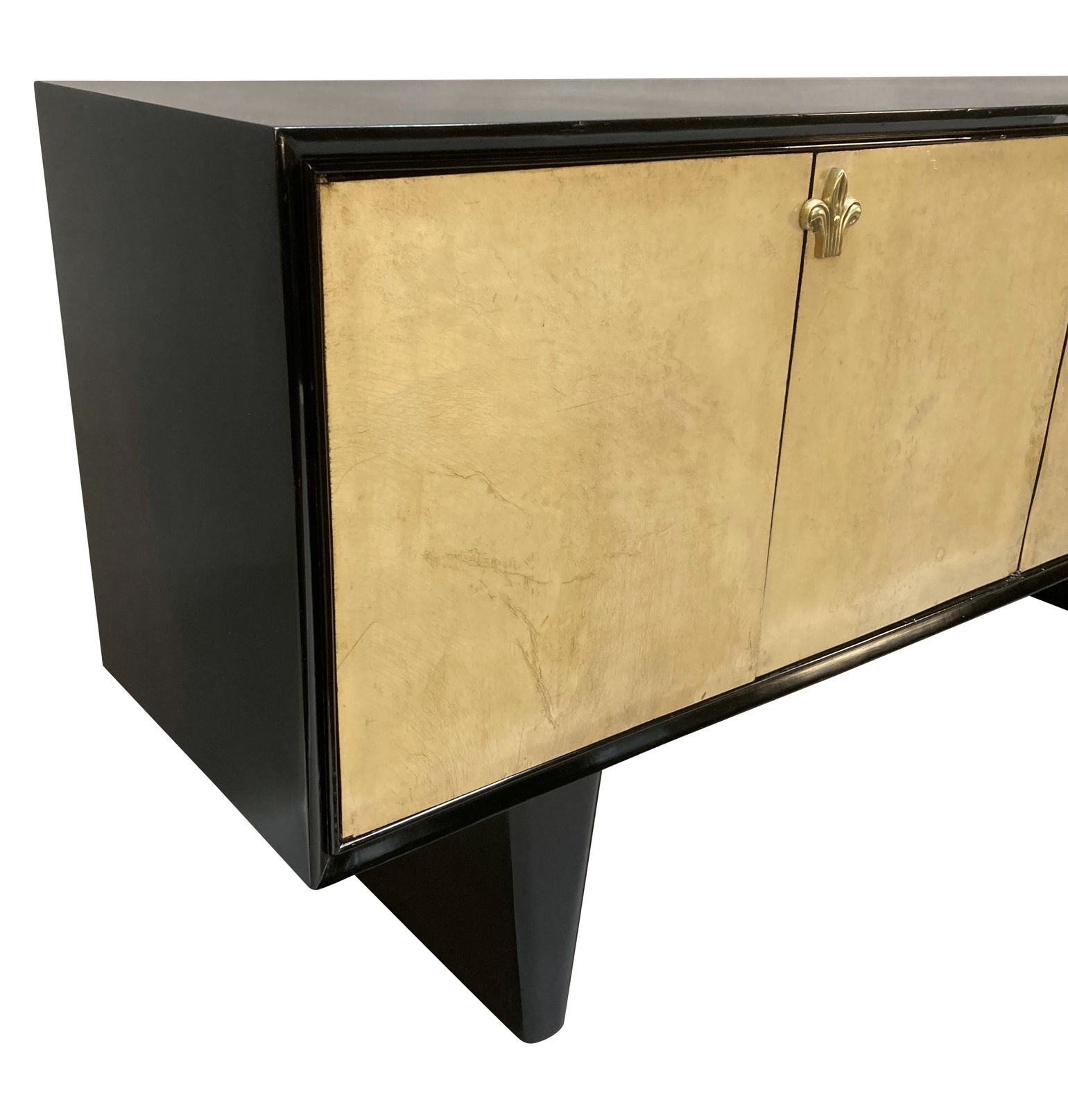 A Large French Mid Century Parchment Credenza photo furniture