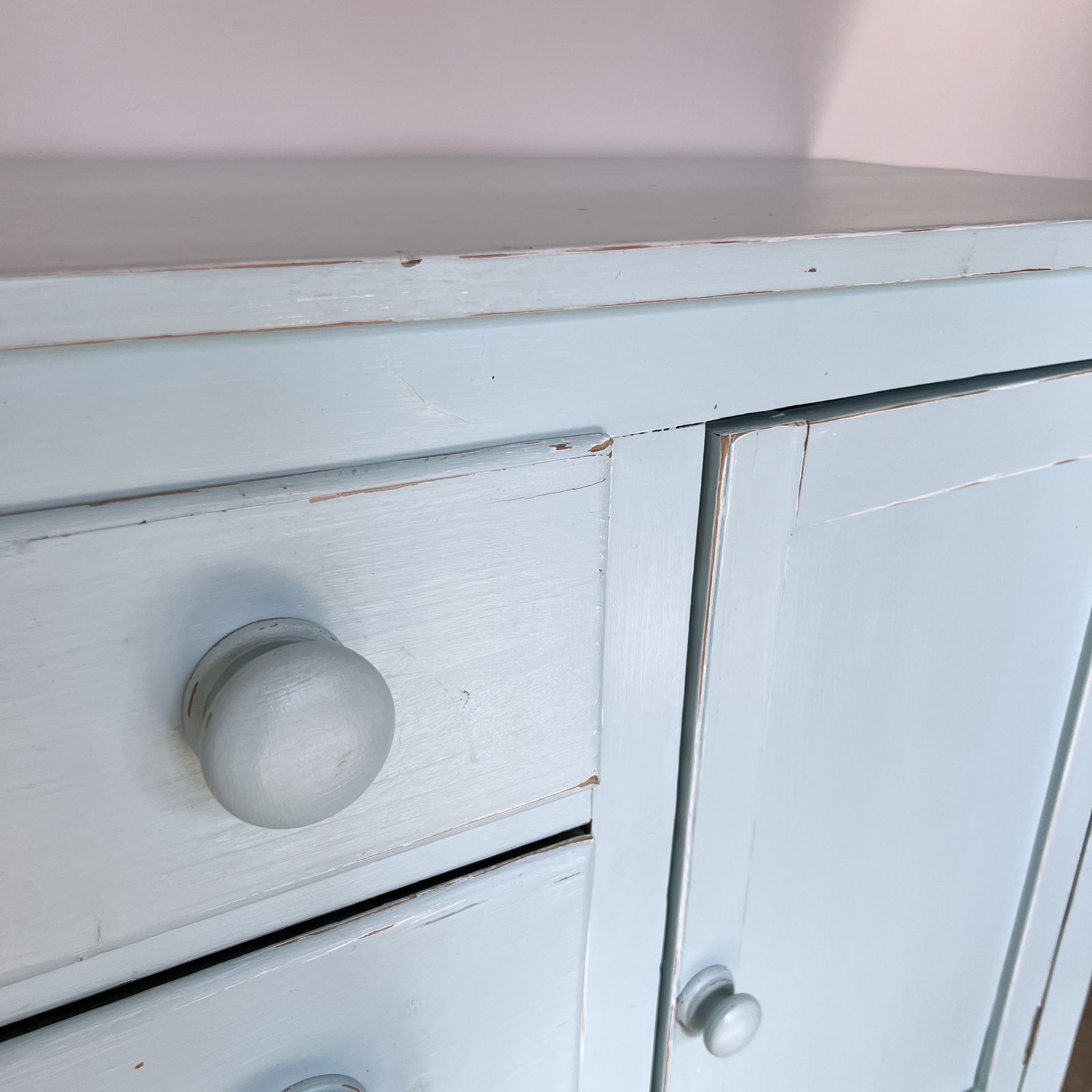 photo for sale Blue Painted Sideboard