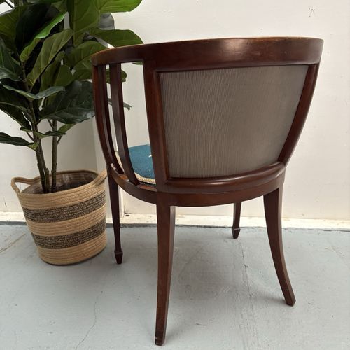 George III Curved Elm Corner Accent Chair Tapestry Seat & Musical Theme Motif photo 215.0