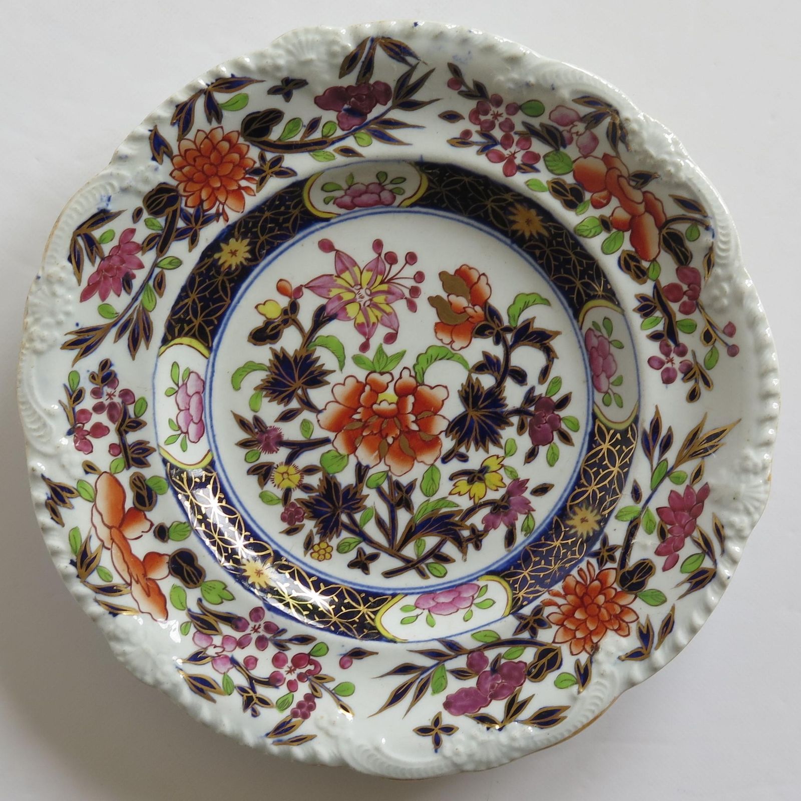Georgian Masons Ironstone Side Plate In Heavily Floral Japan Ptn, Circa 1815 photo 168.0