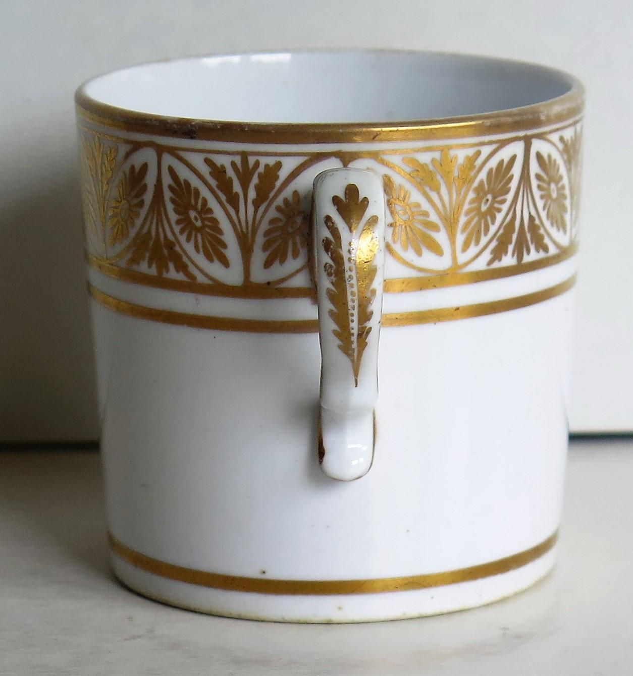 Early 19th Century Spode Porcelain Coffee Can All Hand Gilt Pattern, Circa 1810 photo for sale