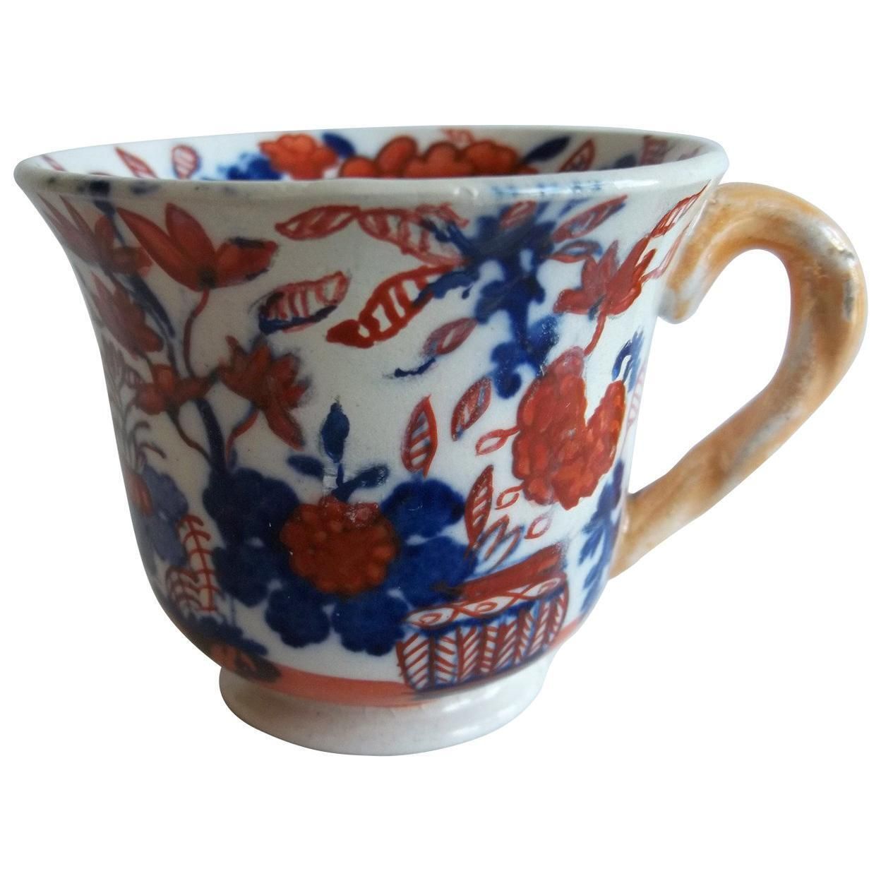 Rare Mason's Ironstone Miniature Cup In Basket Japan Pattern, Circa 1825