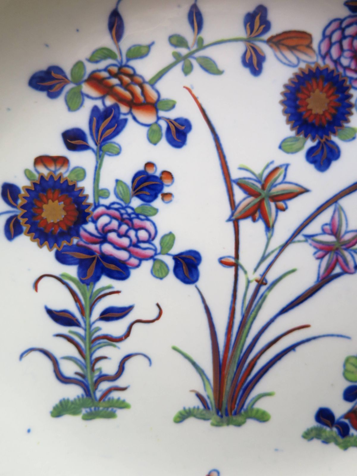 Georgian Spode Soup Bowl Or Deep Plate In Chinese Flowers Pattern, Circa 1820 photo Home Decor