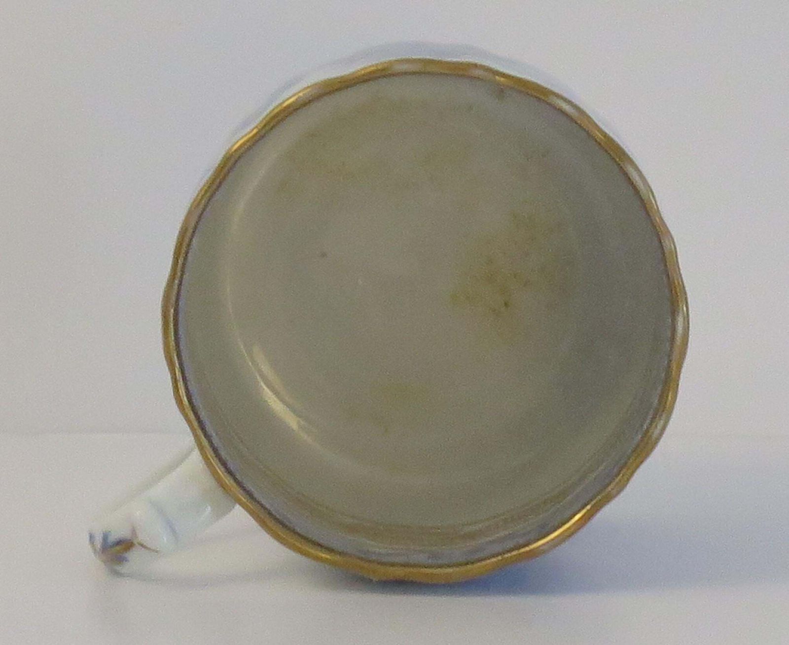 Miles Mason Porcelain Coffee Can Blue & White Broseley Gilded Ptn 50, Circa 1808 photo vintage
