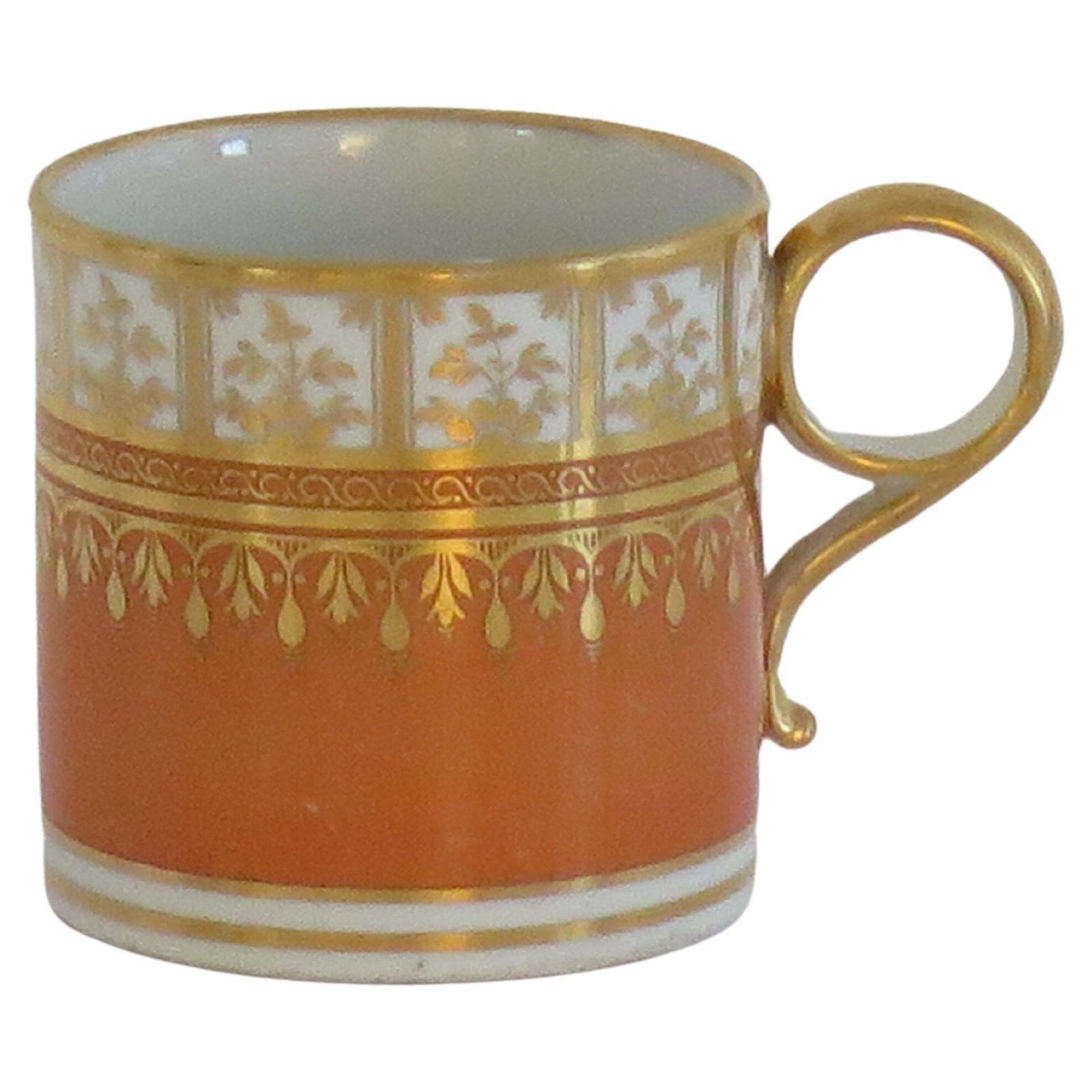 Georgian Worcester Barr Period Coffee Can Porcelain Hand Painted, Circa 1800
