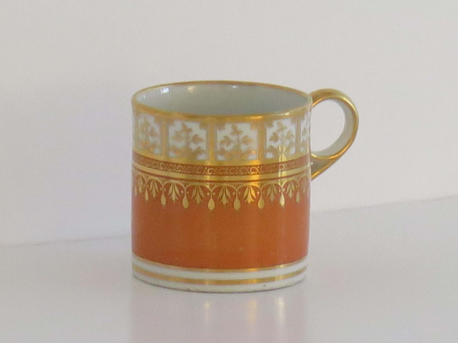 Georgian Worcester Barr Period Coffee Can Porcelain Hand Painted, Circa 1800 photo vinterior