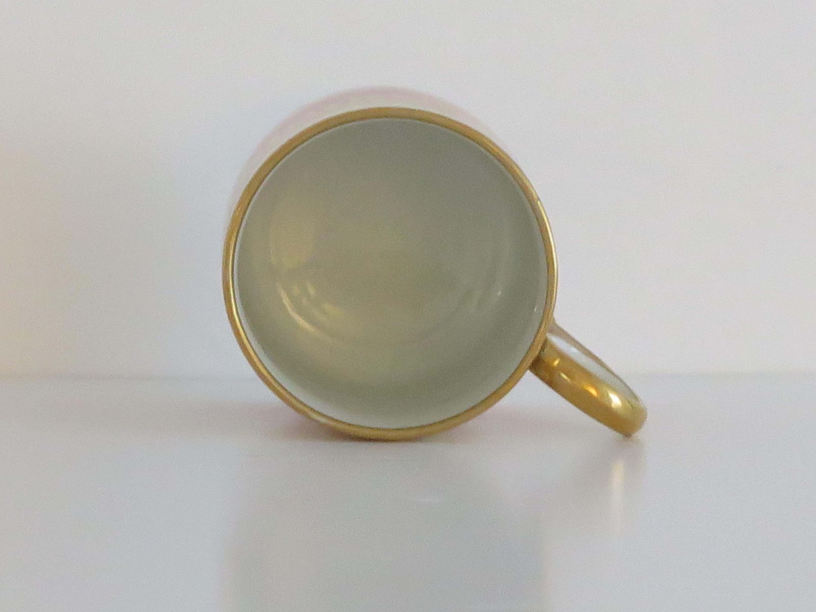 225.0 Georgian Worcester Barr Period Coffee Can Porcelain Hand Painted, Circa 1800 photo