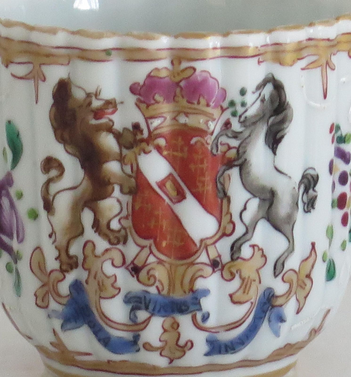 Samson Porcelain Armorial Cup And Saucer In Chinese Taste, Paris, Circa 1870 photo vinterior