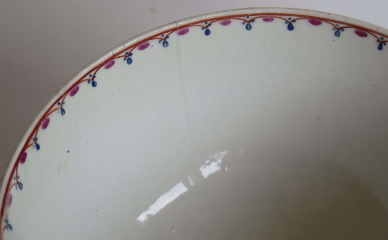 photo vintage Early New Hall Porcelain Bowl Chinese Figures Lady With Parasol Ptn. 20, Ca 1790