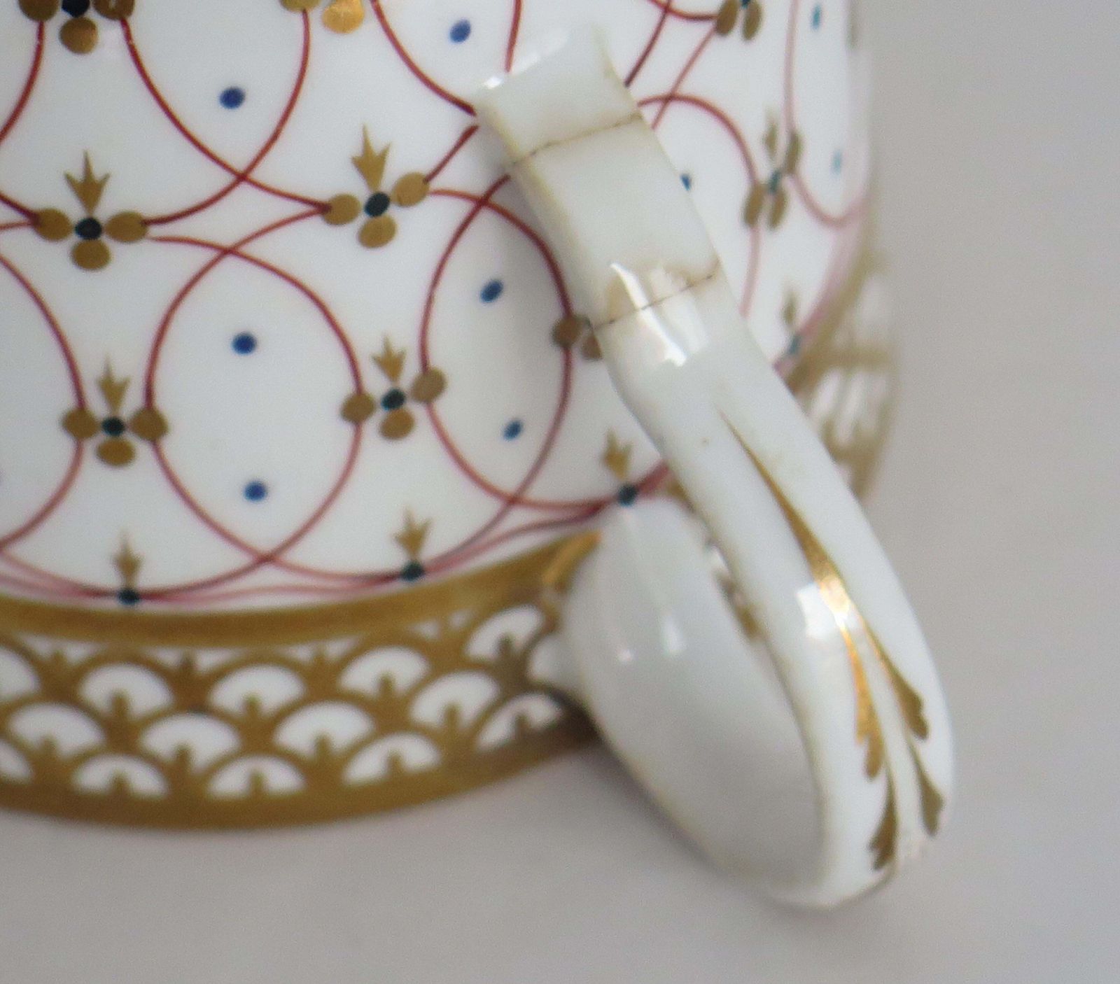 Home Decor Regency Period Derby Cup And Saucer Duo Hand Painted, Circa 1830 photo