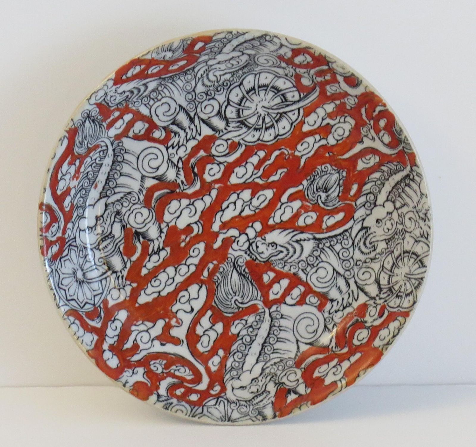 photo furniture Rare Mason's Ironstone Coffee Can And Saucer In Bandana Pattern, Circa 1890