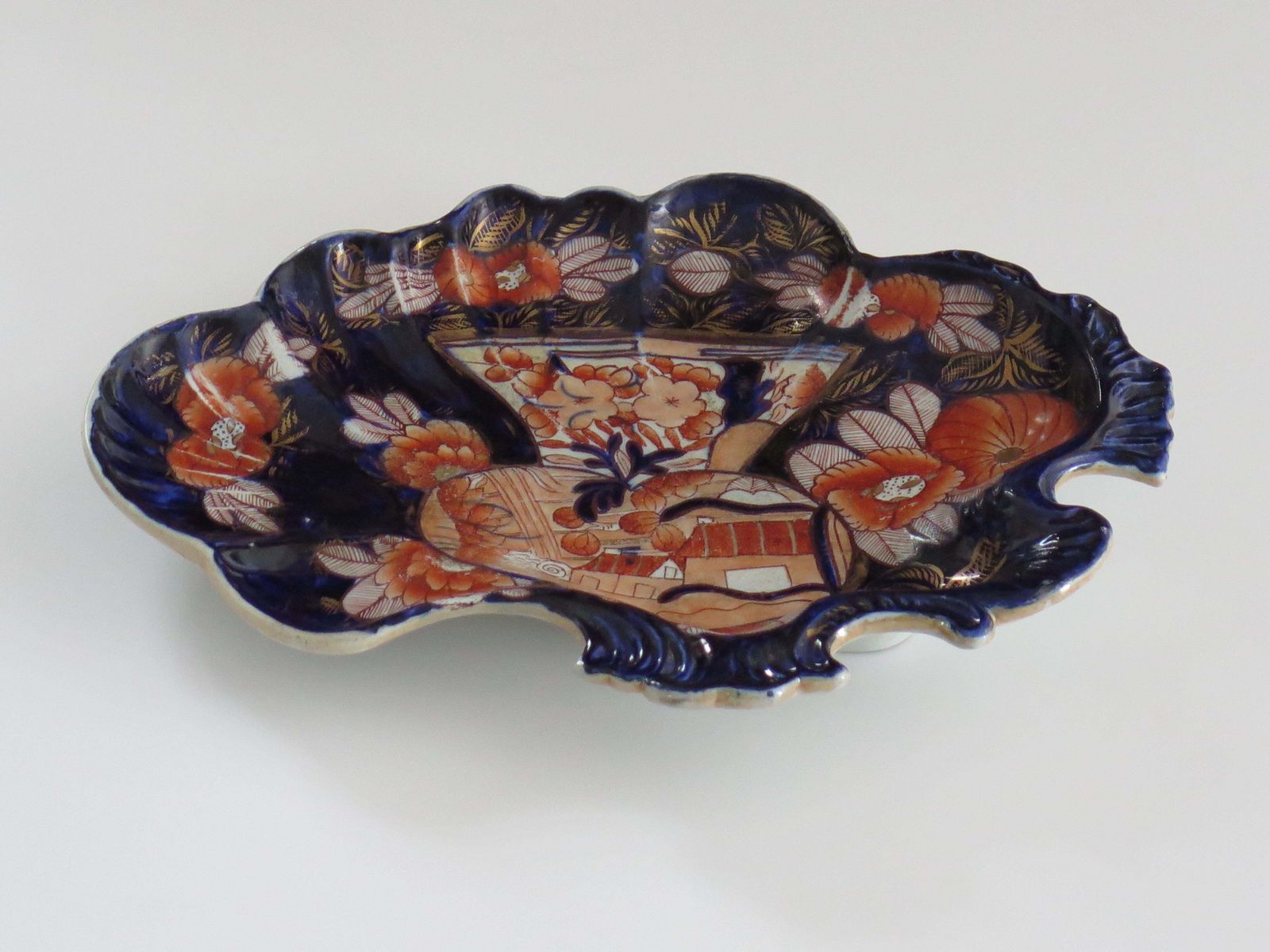 Georgian Masons Ironstone Desert Dish Or Platter In School House Ptn, Ca 1818 photo furniture