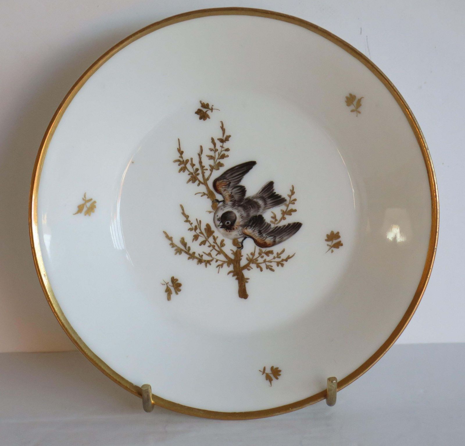 Fine Old Paris Porcelain Coffee Can & Saucer Duo Hand Painted, French Circa 1800 photo for sale