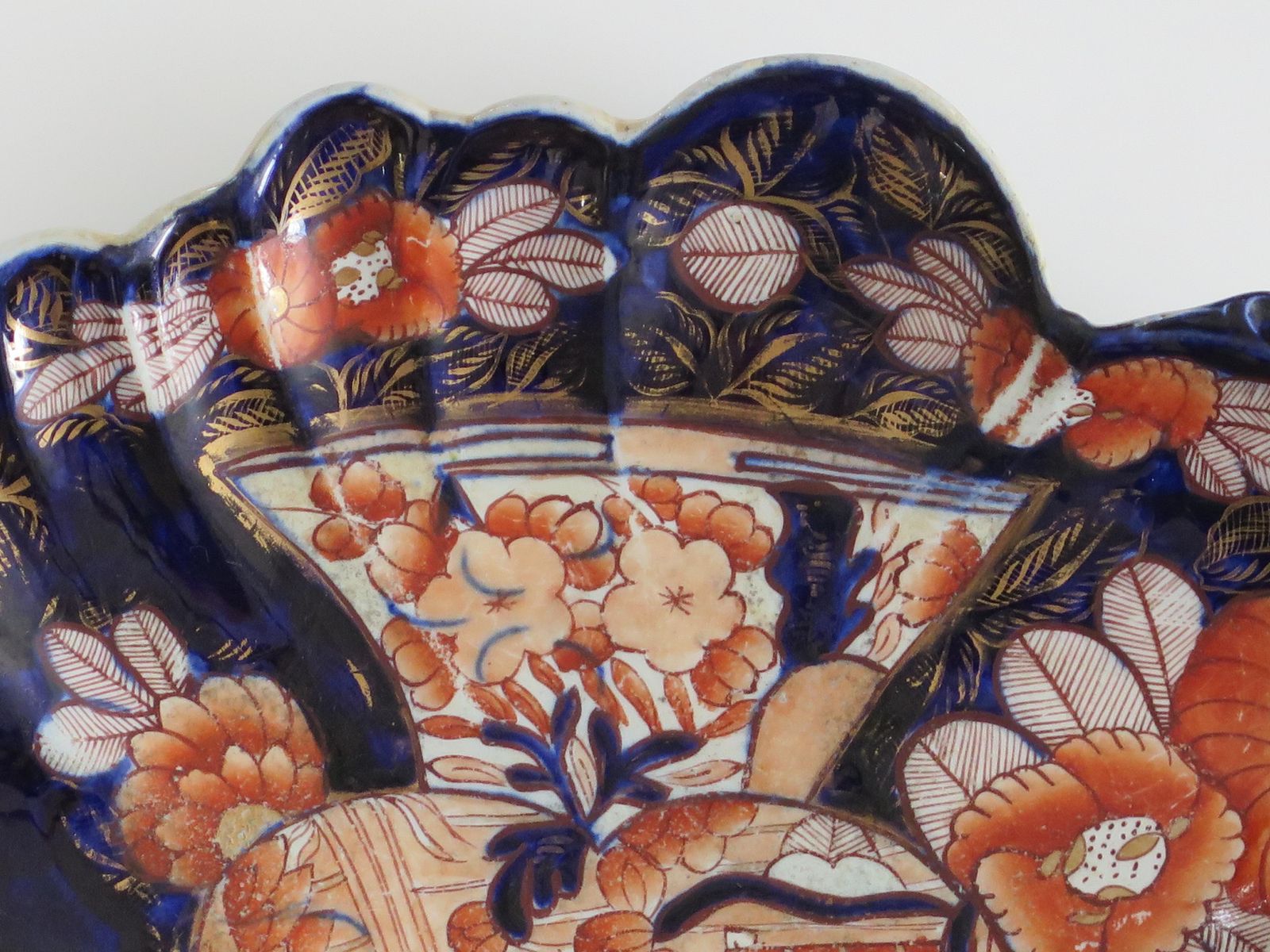 Georgian Masons Ironstone Desert Dish Or Platter In School House Ptn, Ca 1818 photo vinterior