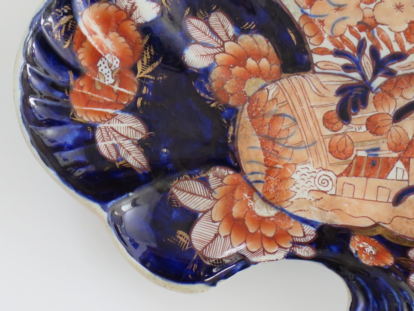 photo furniture Georgian Masons Ironstone Desert Dish Or Platter In School House Ptn, Ca 1818