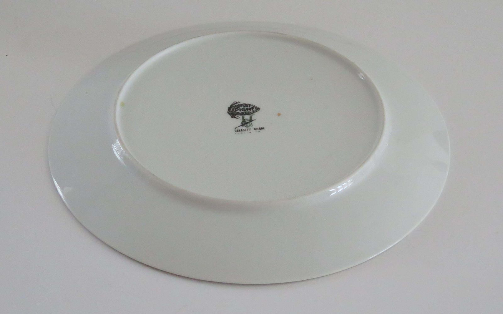 Piero Fornasetti Large Plate Gilded Acorn Ptn From Pigne Series, Circa 1950s photo vintage