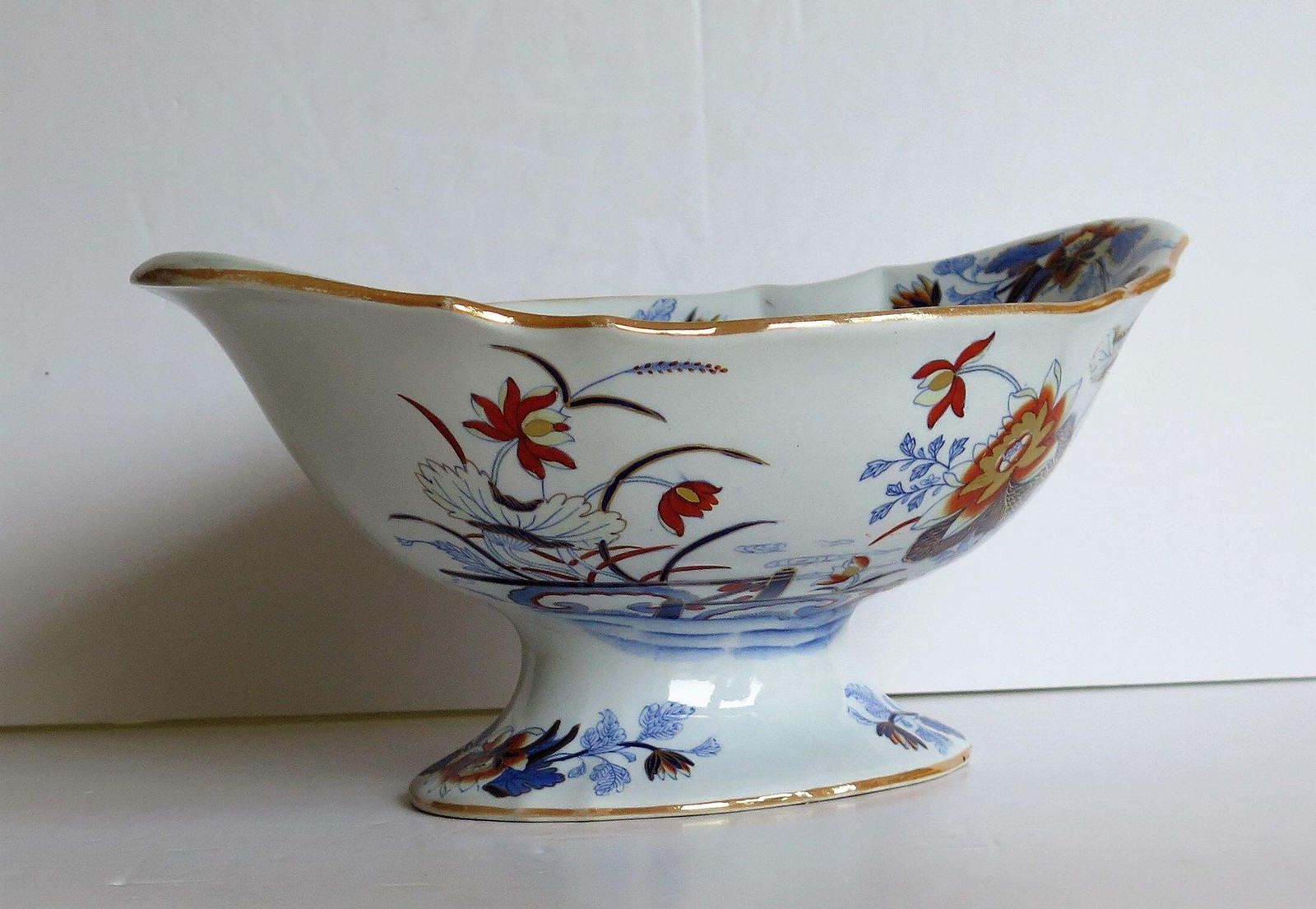 Large Wedgwood Pedestal Bowl Centrepiece Stone China Ptn 1156, Circa 1840 photo 504.0