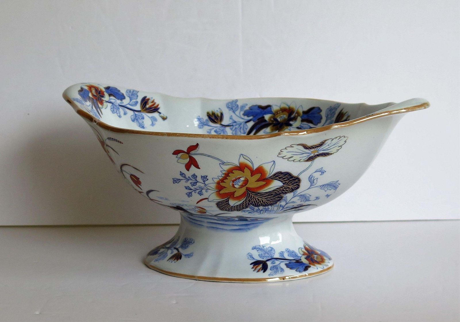 Large Wedgwood Pedestal Bowl Centrepiece Stone China Ptn 1156, Circa 1840 photo buy