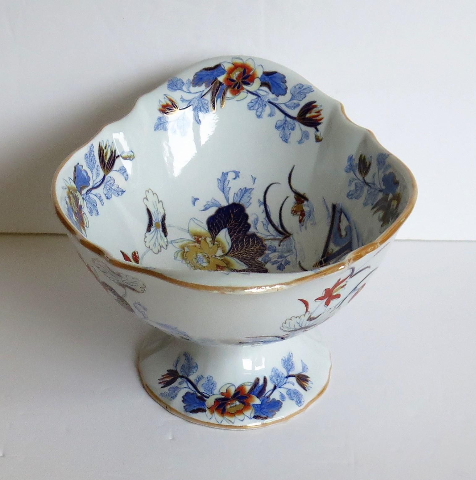 Home Decor Large Wedgwood Pedestal Bowl Centrepiece Stone China Ptn 1156, Circa 1840 photo