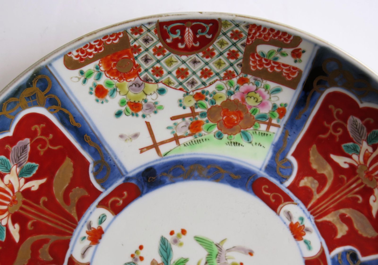 photo vinterior Hand Decorated Japanese Porcelain Charger, Imari Pattern, Meiji Era Circa 1880