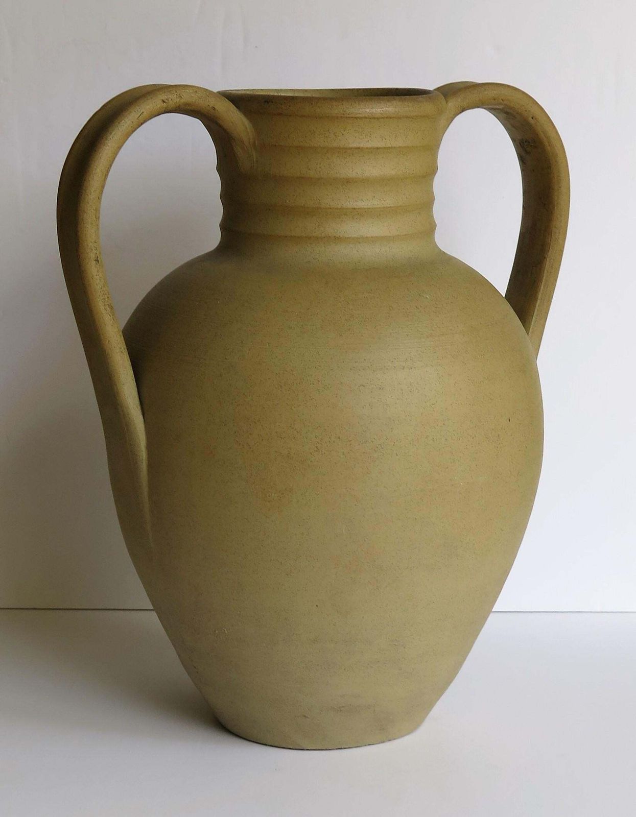 Large Stoneware Vase Or Urn By Moira Pottery Hillstonia Hand Potted, Circa 1935 photo vintage