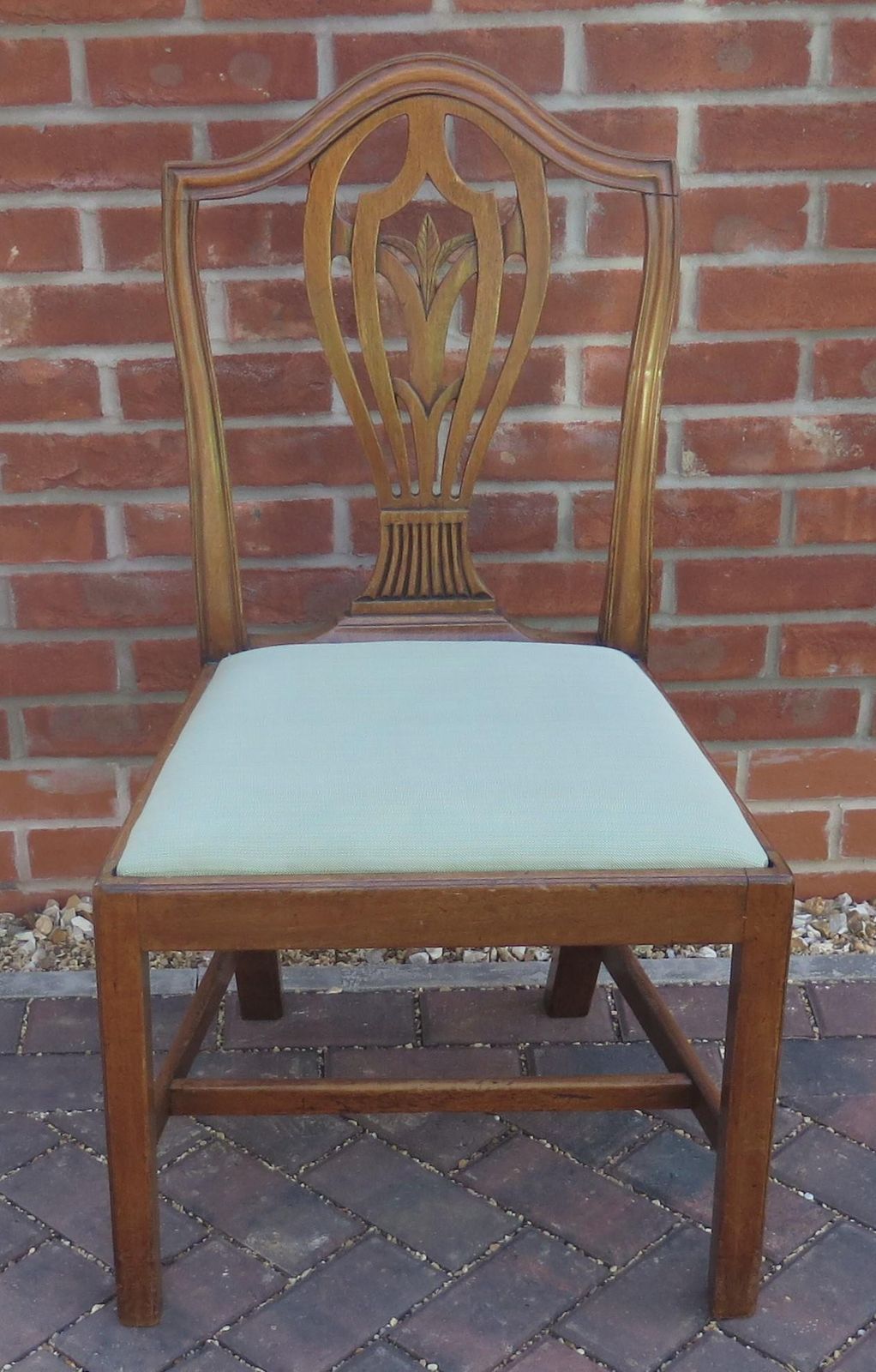 18th Century Hepplewhite Period Side Chair In Walnut, English Circa 1785 photo for sale