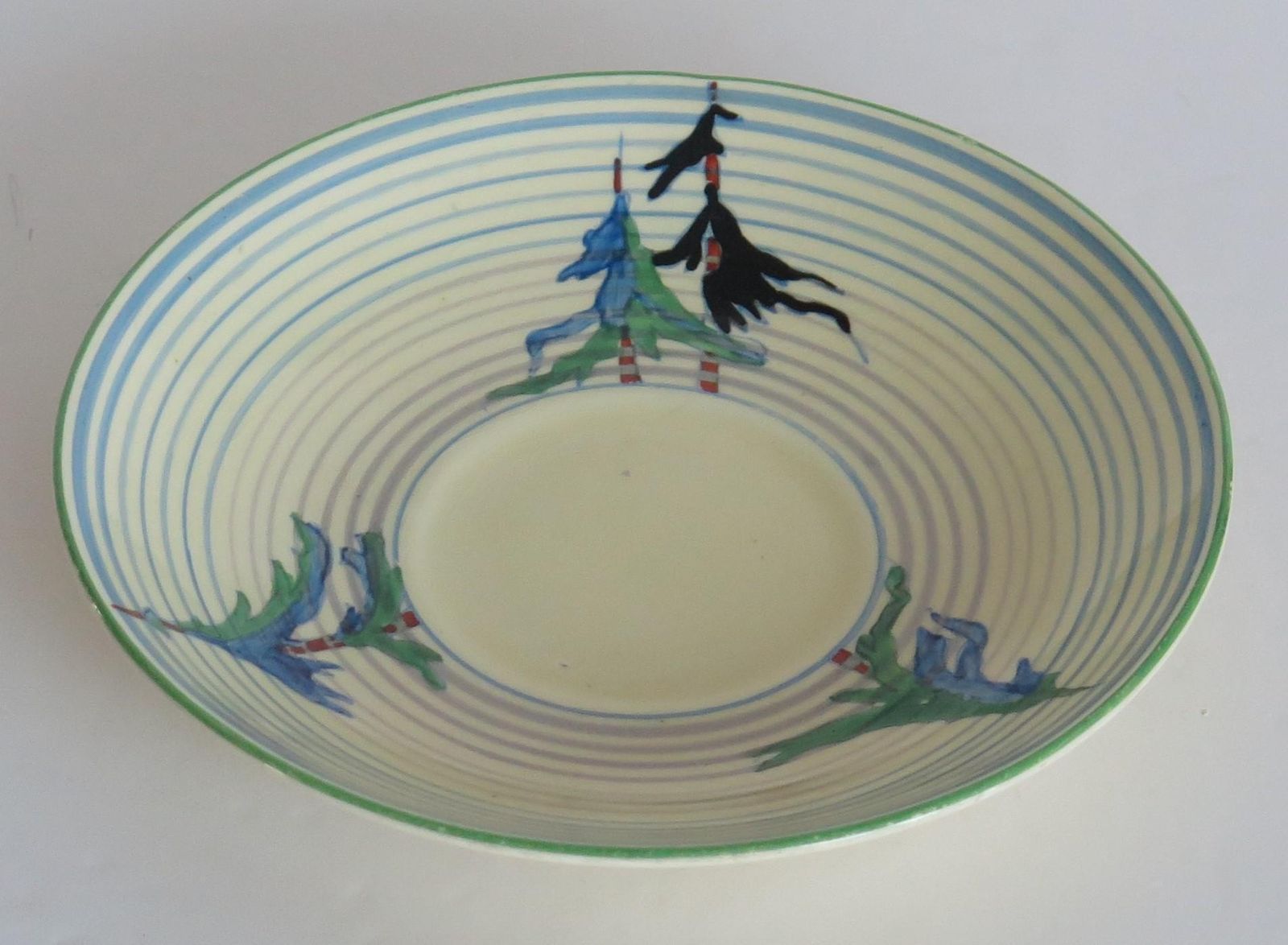 photo furniture Clarice Cliff Cup And Saucer Rare Pine Grove Bizarre Ptn Art Deco, Circa 1935