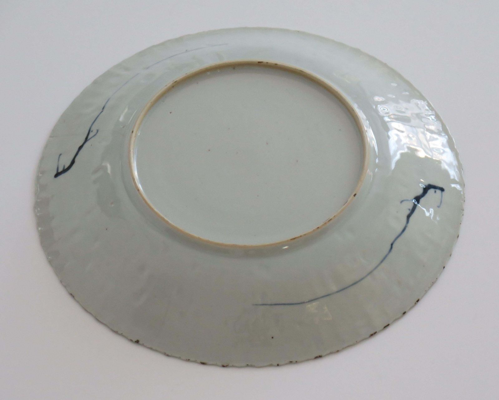 735.0 Chinese Large Dish Or Plate 11+Ins Dia Porcelain Blue & White, Yongzheng Ca 1730 photo