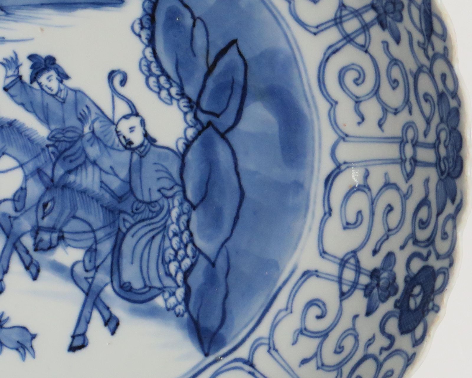 Kangxi Period Chinese Plate Porcelain Blue & White Chenghua Mark, Circa 1680 photo 665.0