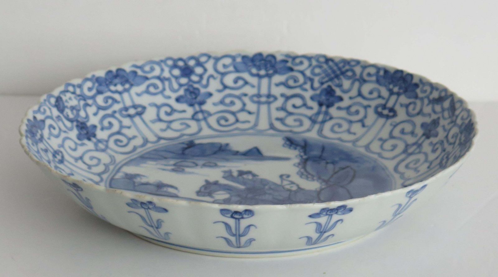 Kangxi Period Chinese Plate Porcelain Blue & White Chenghua Mark, Circa 1680 photo buy