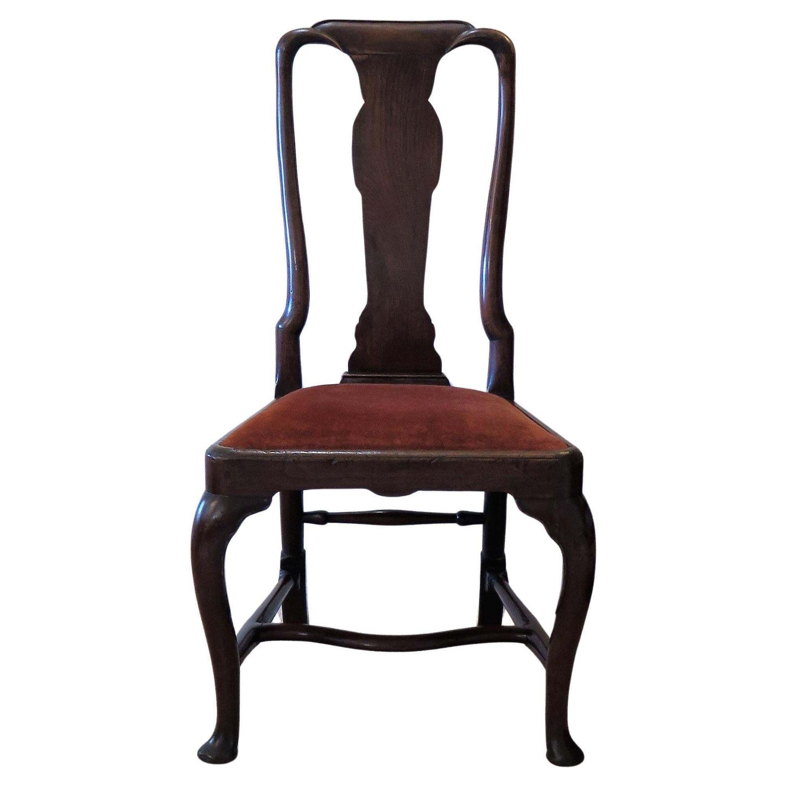 Antique Queen Anne Period Side Chair Fruitwood English,  Circa 1710