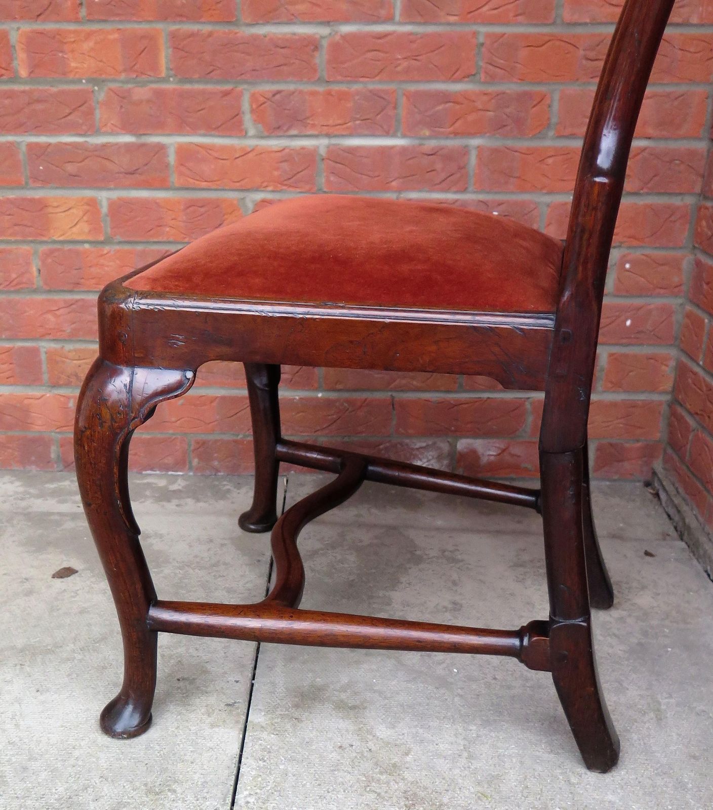 Antique Queen Anne Period Side Chair Fruitwood English,  Circa 1710 photo buy