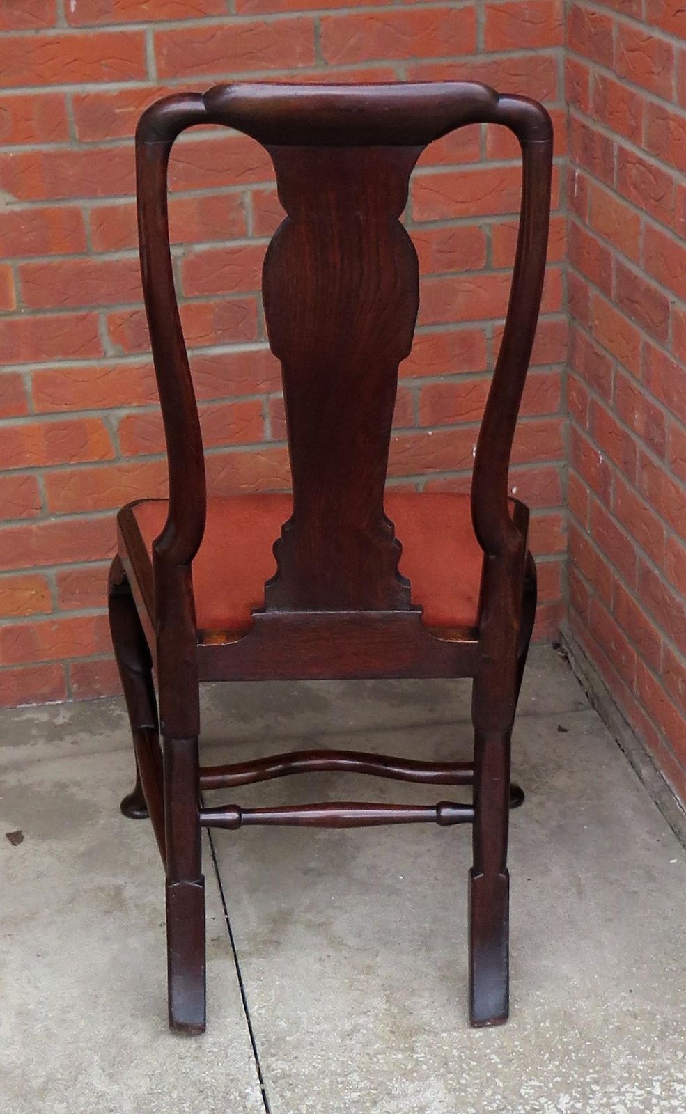 995.0 Antique Queen Anne Period Side Chair Fruitwood English,  Circa 1710 photo