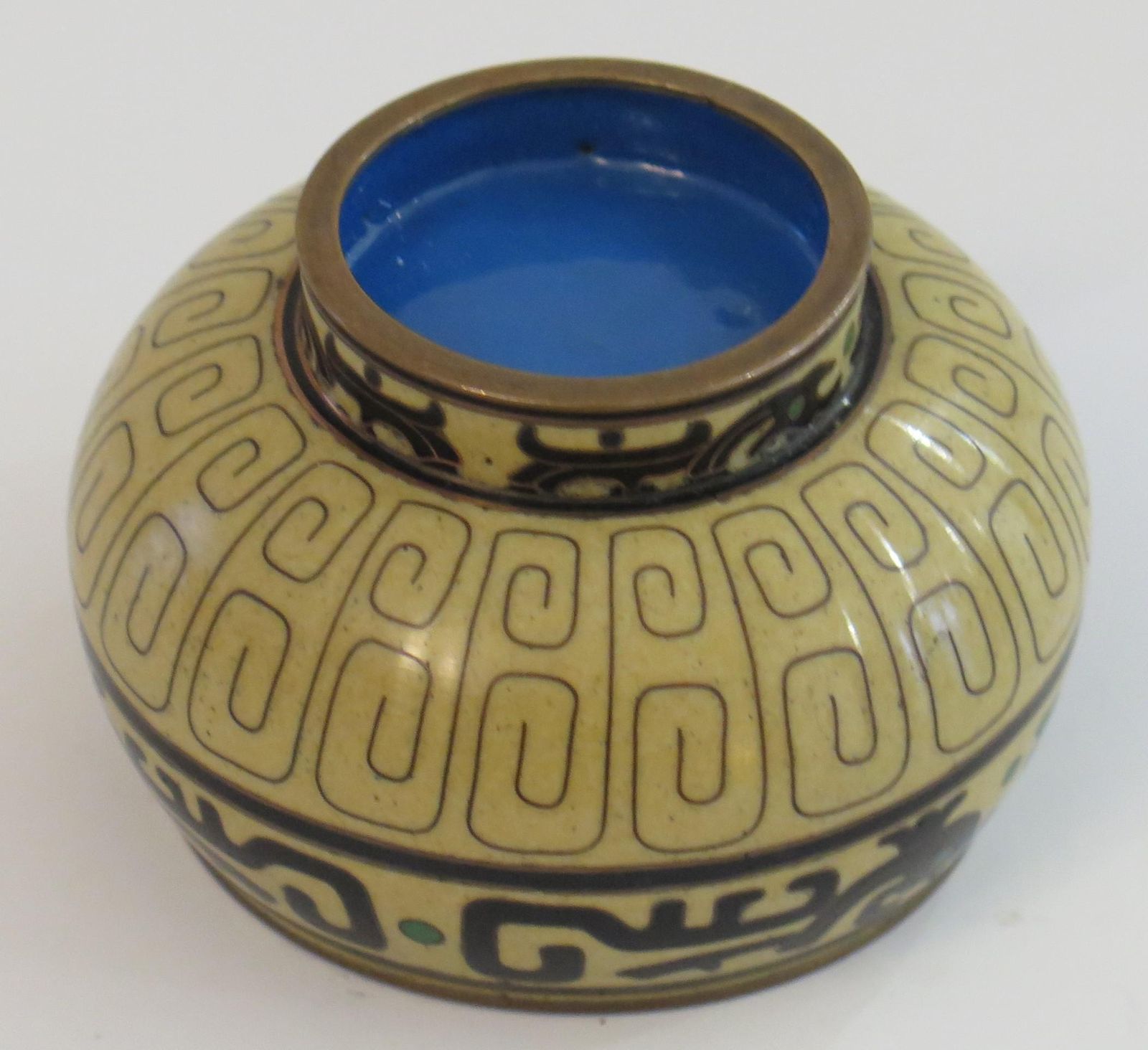 Home Decor 19thc Japanese Cloisonné Brush Washer Bowl, Meiji Period Circa 1880 photo